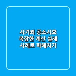 사기죄 공소시효, 복잡한 계산 실제 사례로 파헤치기