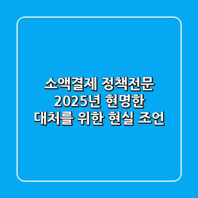소액결제 정책전문? 2025년, 현명한 대처를 위한 현실 조언