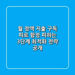"월 정액 지출, '구독 피로' 함정 피하는 3단계 최적화 전략 공개"